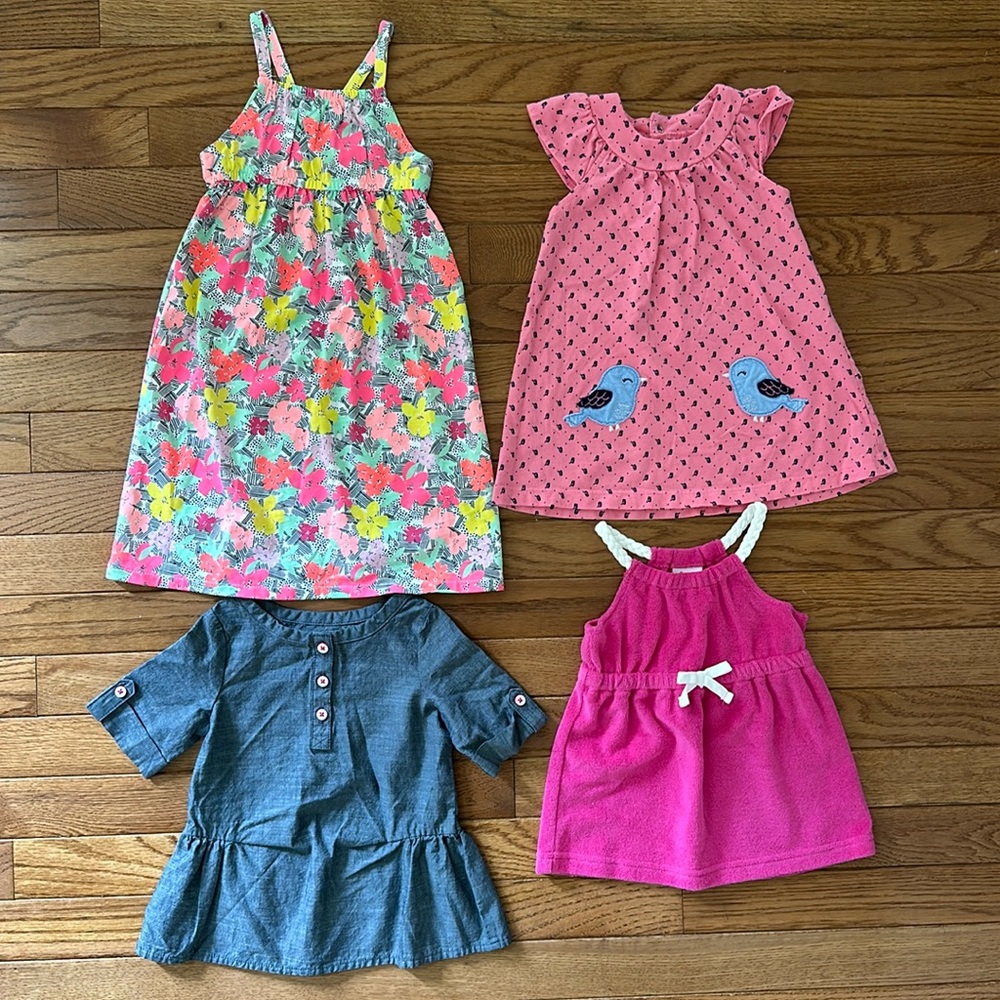 💗 CAT & JACK dress 12 month girls Dress Bundle Carter’s Circo dress 12 mo new